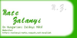 mate zalanyi business card